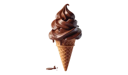 Chocolate Soft-Serve Cone