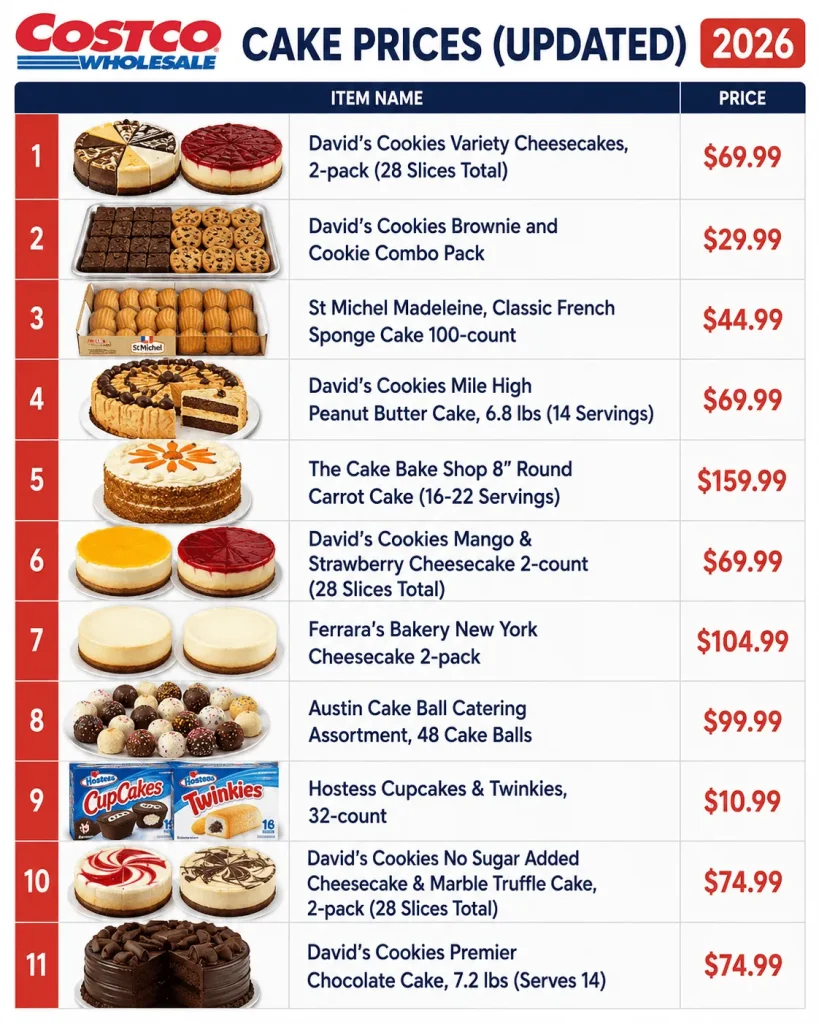 Costco Cake Prices