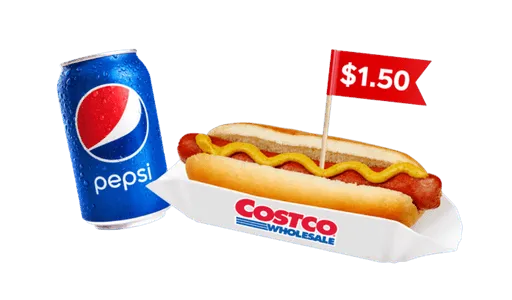 Hot dog and soda combo