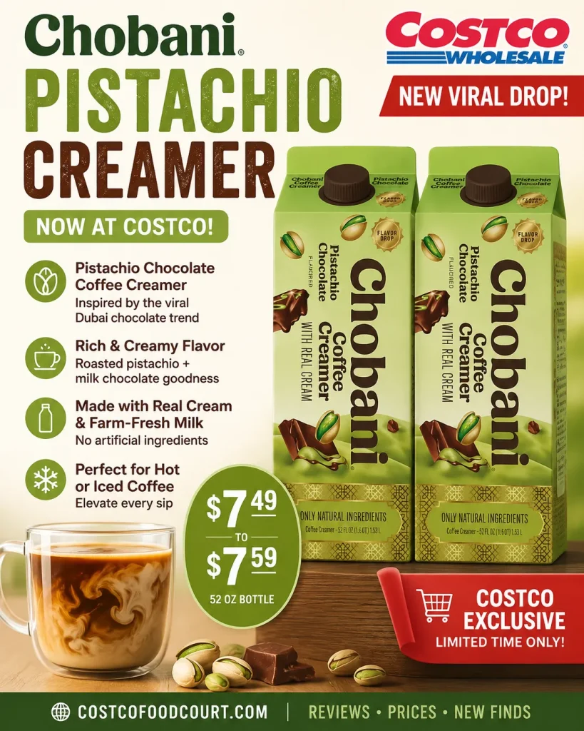 Chobani Costco Pistachio Creamer