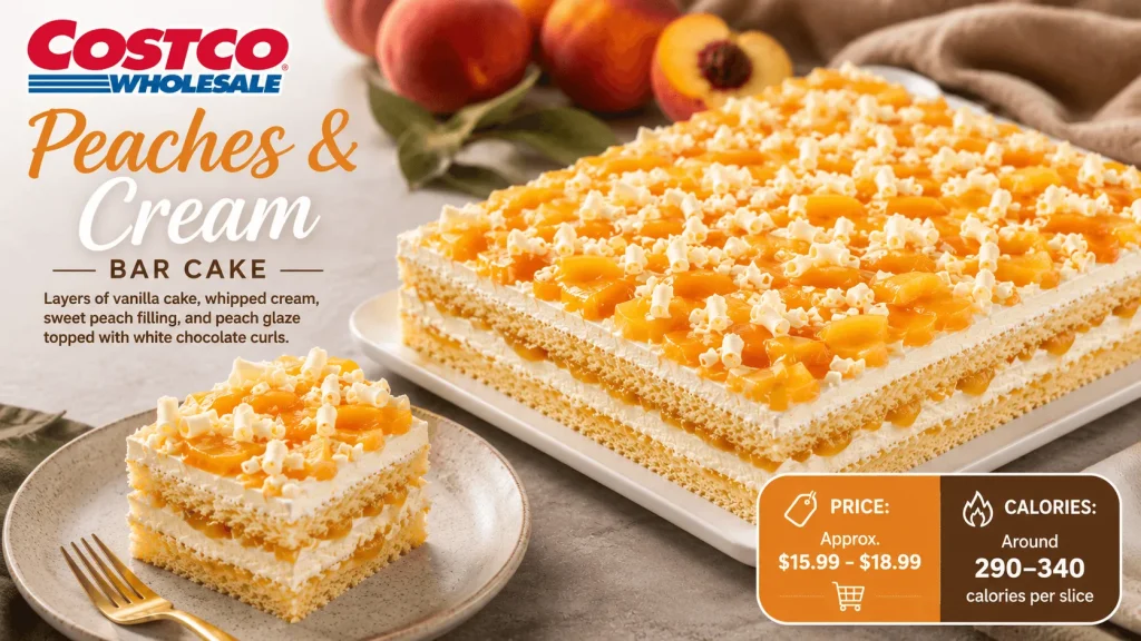 costco Peaches & Cream Bar Cake